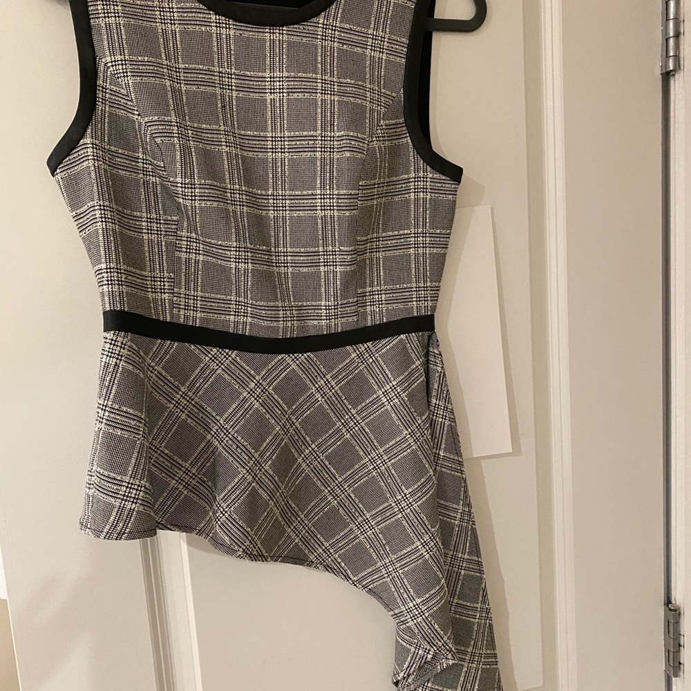 BCBG sleeveless cascading top